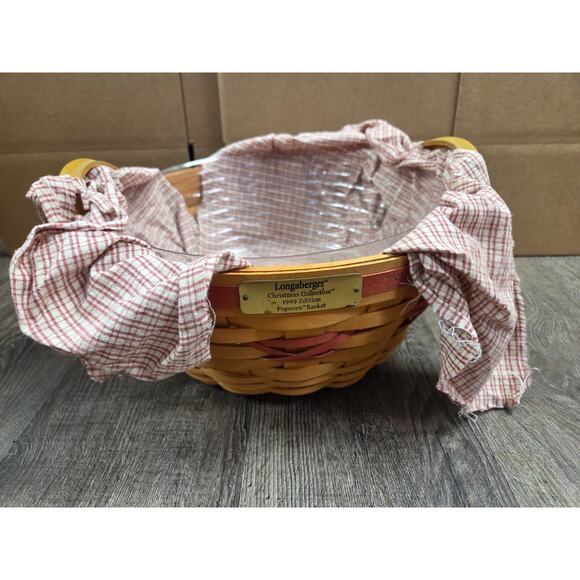 Popcorn Basket 1999 Christmas Collection Longaberger - Picture 2 of 5